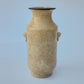 Chinese 19thC. Blue and White Café au lait Crackle Ground Glaze Porcelain Vase Qing