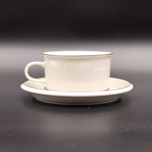4 x Arabia RICHARD LINDH Tableware FENNICA Stoneware Tea Cup + Saucer Set