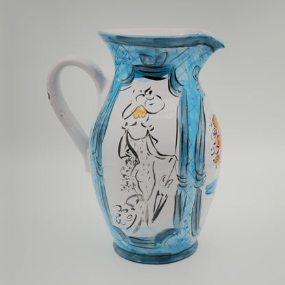 PETER SEKJÆR STUDIO CERAMICS DECORATED POTTERY PITCHER | 21ST CENTURY