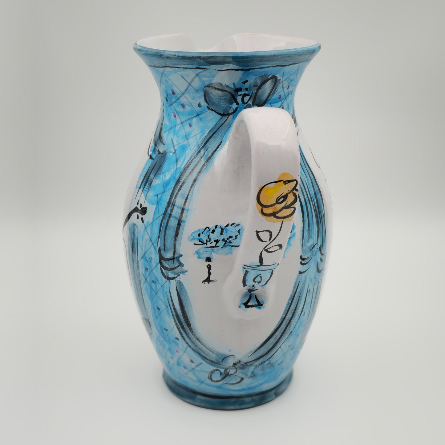 PETER SEKJÆR STUDIO CERAMICS DECORATED POTTERY PITCHER | 21ST CENTURY