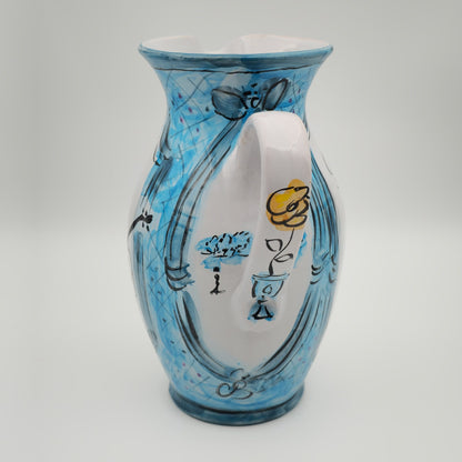 PETER SEKJÆR STUDIO CERAMICS DECORATED POTTERY PITCHER | 21ST CENTURY