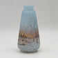 A DAUM NANCY CAMEO ENAMELLED GLASS VASE WITH DUTCH WINTER LANDSCAPE SCENE | EARLY 20TH CENTURY