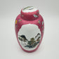 AN EXCEPTIONAL CHINESE FAMILLE ROSE LANDSCAPE INCISED RUBY GROUND LIDDED JAR | LATE REPUBLIC PERIOD, MID 20TH CENTURY