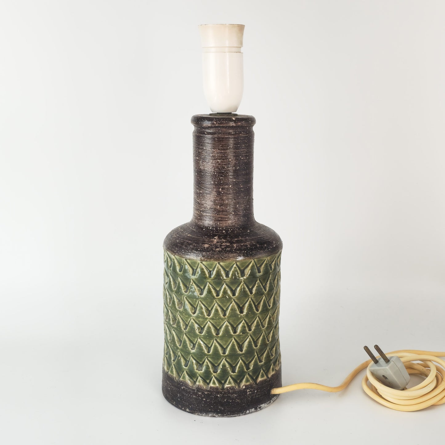 BITOSSI ALDO LONDI GREEN GLAZED CERAMIC TABLE LAMP | MID 20TH CENTURY
