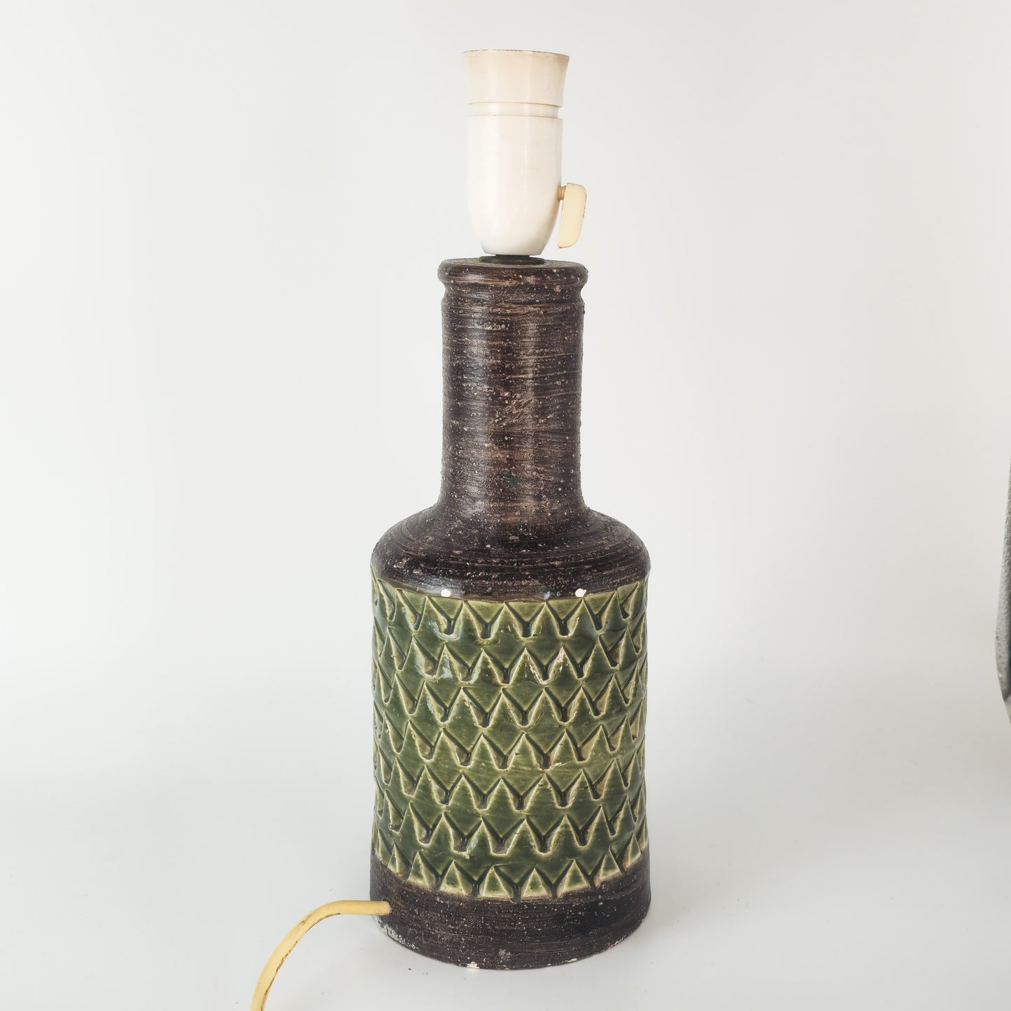 BITOSSI ALDO LONDI GREEN GLAZED CERAMIC TABLE LAMP | MID 20TH CENTURY