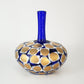 BENGT LINDBERG BERGDALA GLASBRUK GOLD LEAF BLUE GLASS VASE | LATE 20TH CENTURY