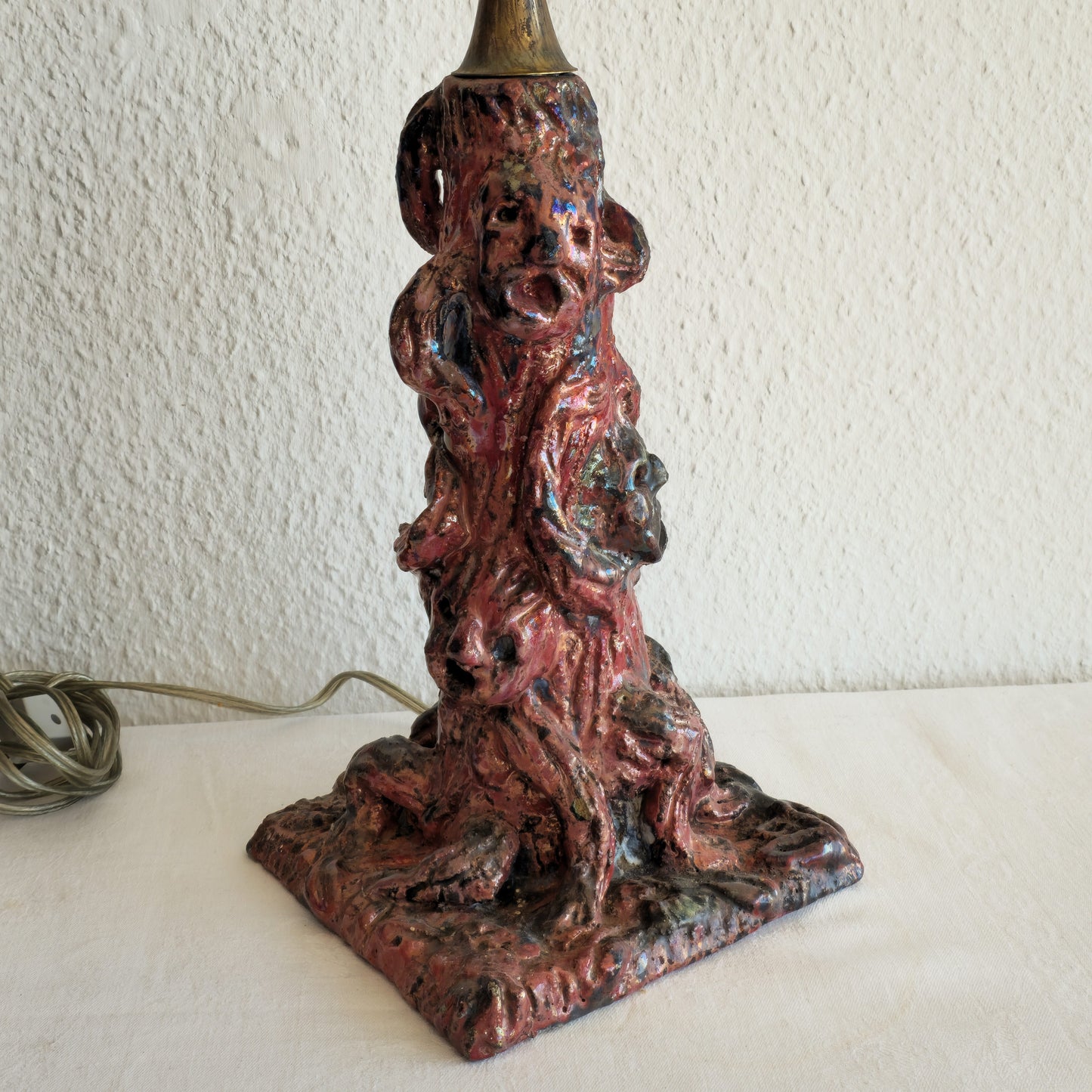 A UNIQUE THEODOR FRIESTAD (1876-1950) EGERSUNDS FAYANCEFABRIK SCULPTURAL CERAMIC LAMP | DATED 1938, 20TH CENTURY