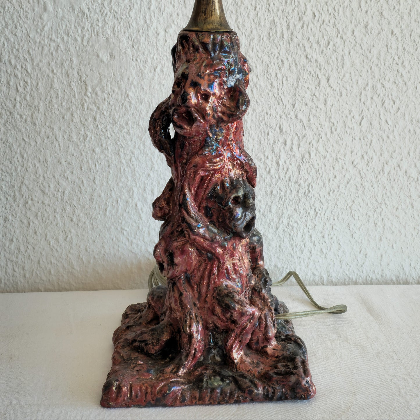 A UNIQUE THEODOR FRIESTAD (1876-1950) EGERSUNDS FAYANCEFABRIK SCULPTURAL CERAMIC LAMP | DATED 1938, 20TH CENTURY