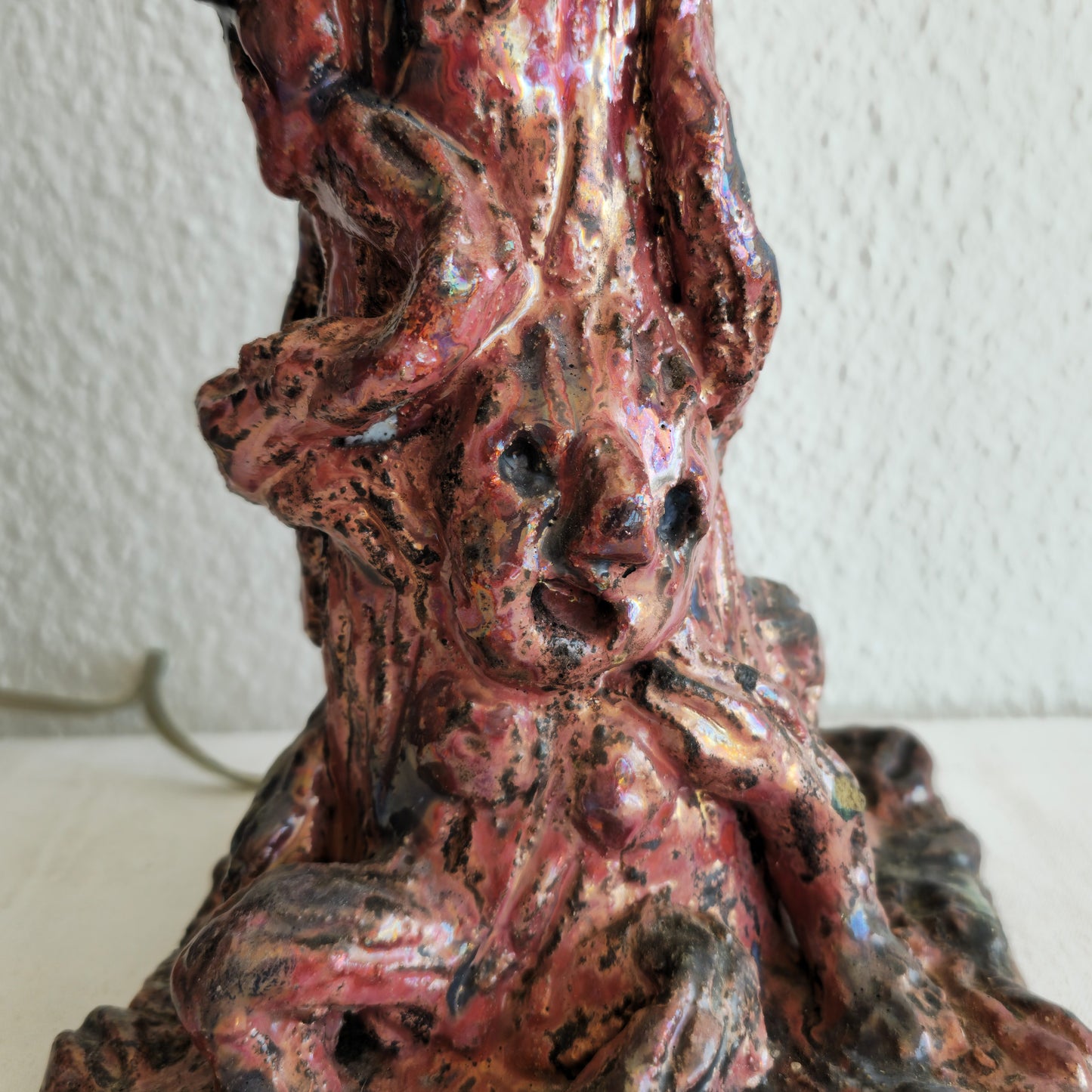 A UNIQUE THEODOR FRIESTAD (1876-1950) EGERSUNDS FAYANCEFABRIK SCULPTURAL CERAMIC LAMP | DATED 1938, 20TH CENTURY