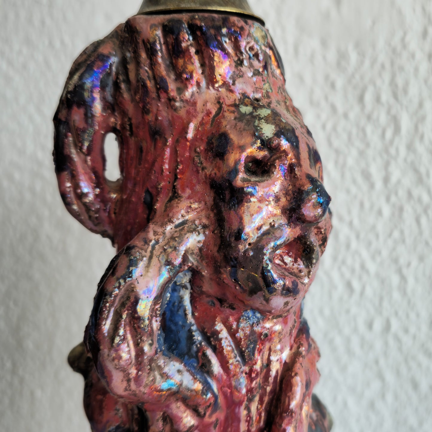A UNIQUE THEODOR FRIESTAD (1876-1950) EGERSUNDS FAYANCEFABRIK SCULPTURAL CERAMIC LAMP | DATED 1938, 20TH CENTURY