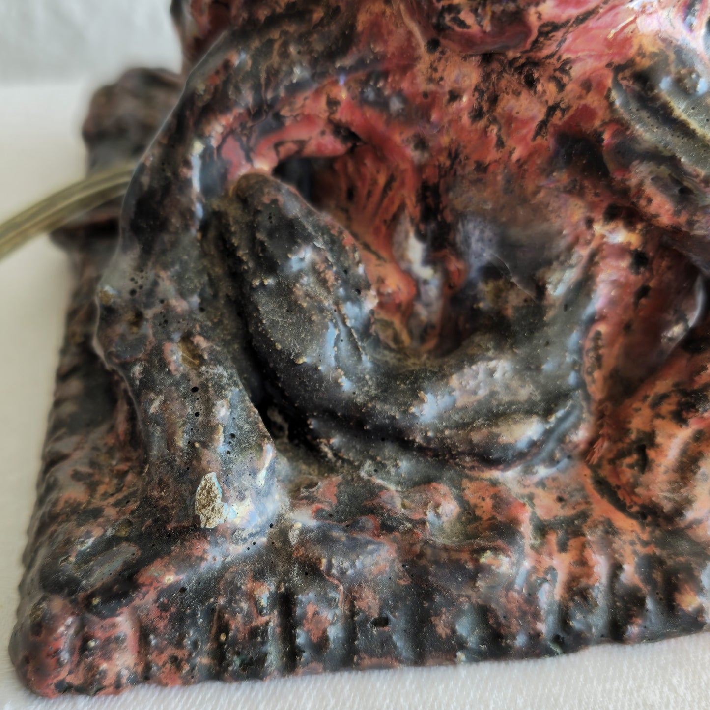 A UNIQUE THEODOR FRIESTAD (1876-1950) EGERSUNDS FAYANCEFABRIK SCULPTURAL CERAMIC LAMP | DATED 1938, 20TH CENTURY