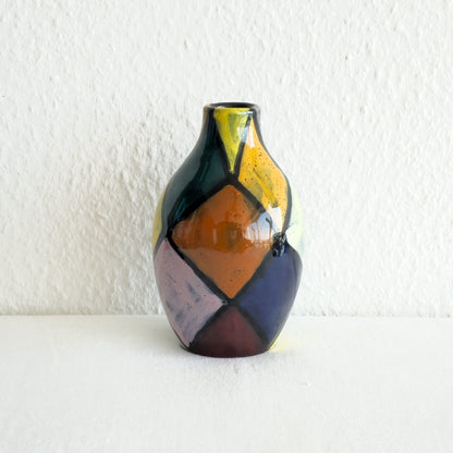 BITOSSI HARLEQUIN PATTERN CERAMIC VASE | MID 20TH CENTURY