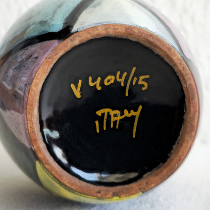 BITOSSI HARLEQUIN PATTERN CERAMIC VASE | MID 20TH CENTURY
