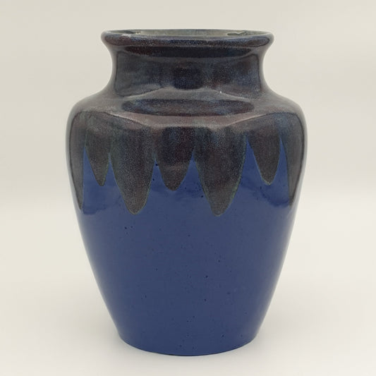 RICHARD MAX KRAUSE (R.M. Krause) Antique Dark Blue Purple Brown Glazed Ceramics Vase Mollaris.com 