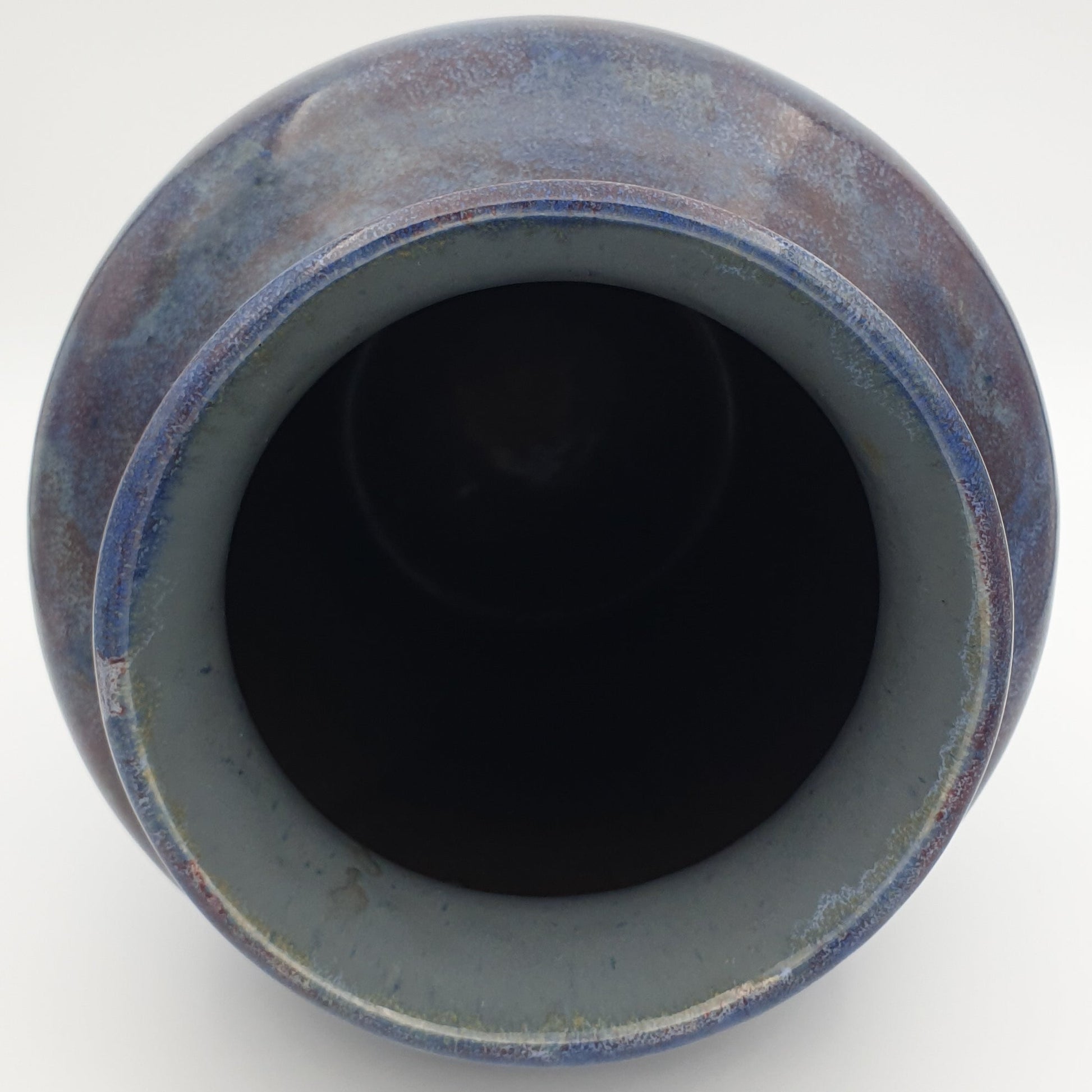 RICHARD MAX KRAUSE (R.M. Krause) Antique Dark Blue Purple Brown Glazed Ceramics Vase Mollaris.com 