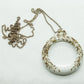 Royal Copenhagen Brown Fluted Loupe Porcelain Sterling Silver Pendant Necklace Mollaris.com 