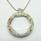 Royal Copenhagen Brown Fluted Loupe Porcelain Sterling Silver Pendant Necklace Mollaris.com 