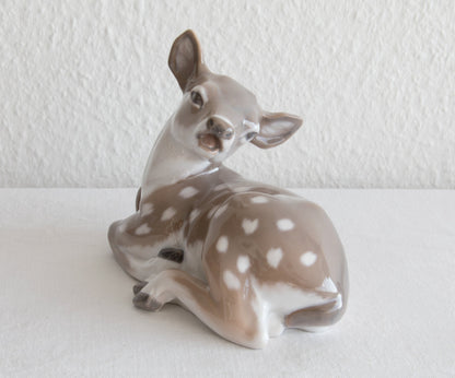 Royal Copenhagen KNUD KYHN Decorated Porcelain SPOTTED FAWN Figurine # 2609 Mollaris.com 