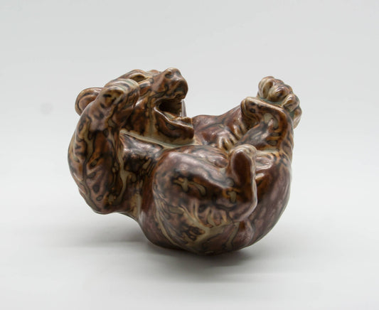 Royal Copenhagen KNUD KYHN Large Sung Glazed Stoneware BEAR Figurine # 20271 Mollaris.com 