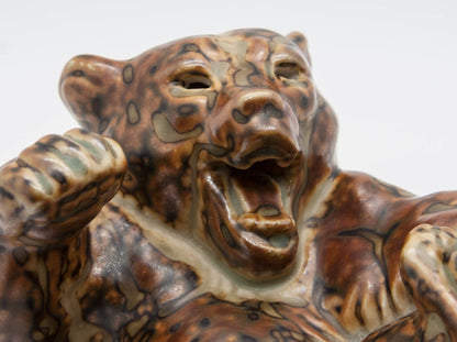 Royal Copenhagen KNUD KYHN Large Sung Glazed Stoneware BEAR Figurine # 20271 Mollaris.com 