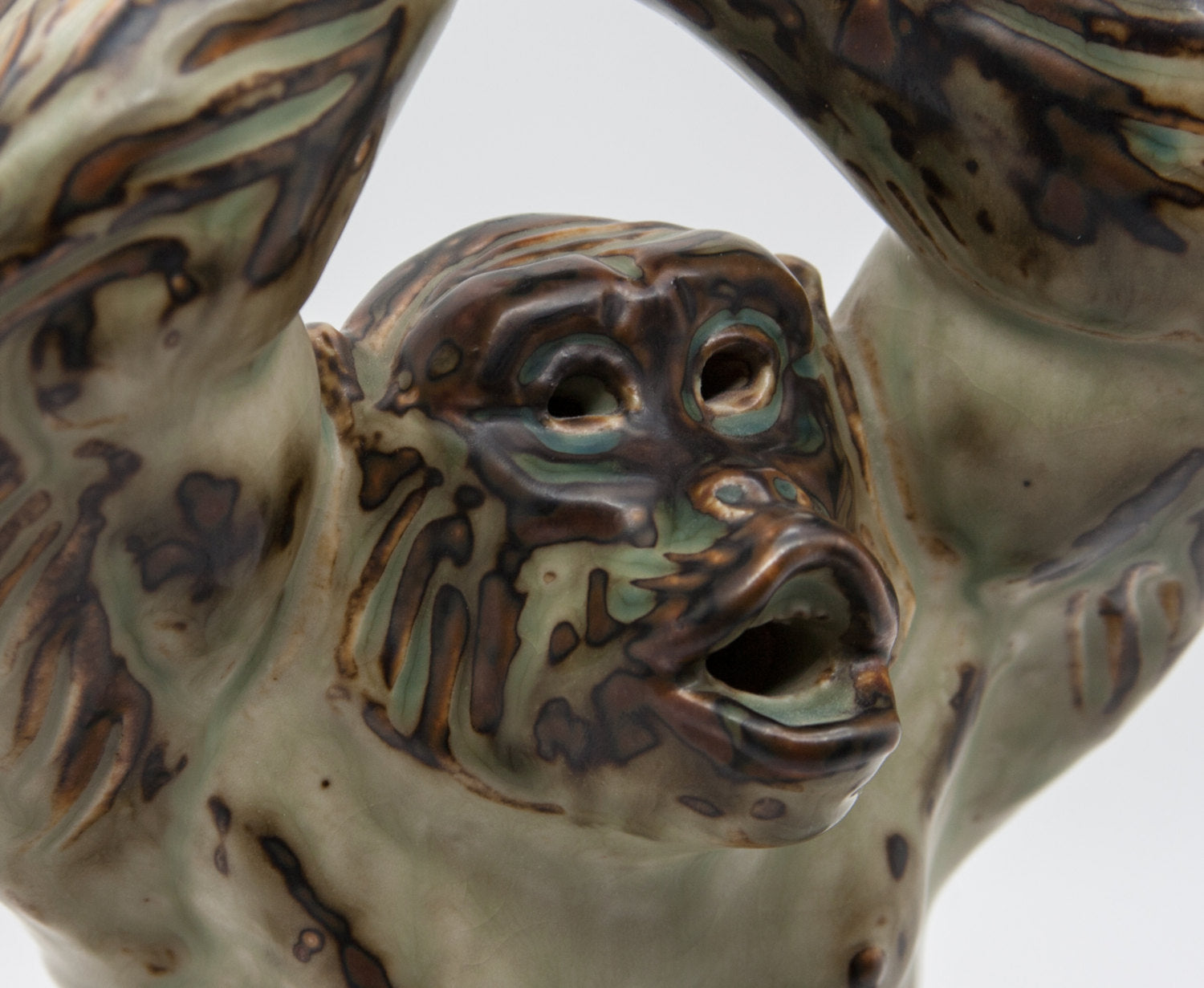 Royal Copenhagen KNUD KYHN Large Sung Glazed Stoneware CHIMPANZEE Figurine # 20227 Mollaris.com 