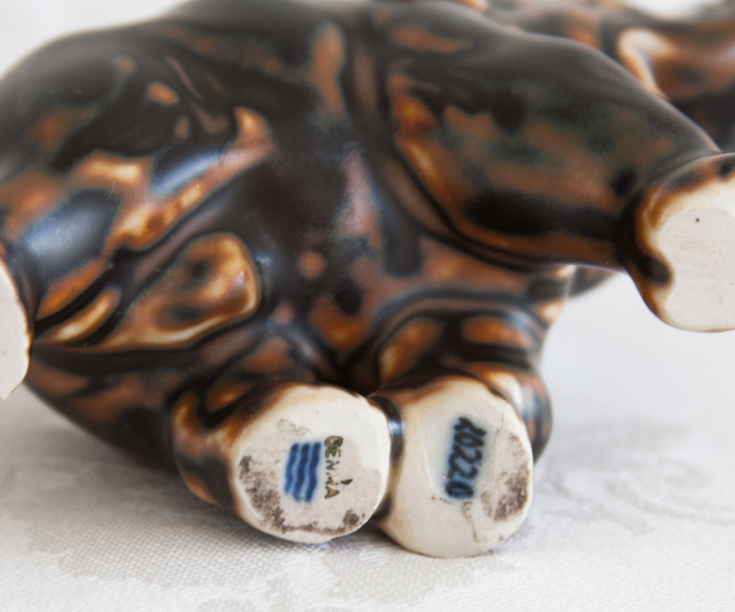 Royal Copenhagen KNUD KYHN Sung Glazed ELEPHANT Calf Stoneware Figurine # 20220 Mollaris.com 