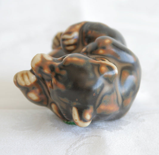 Royal Copenhagen KNUD KYHN Sung Glazed Stoneware Bear Cub Figurine # 21432 Mollaris.com 