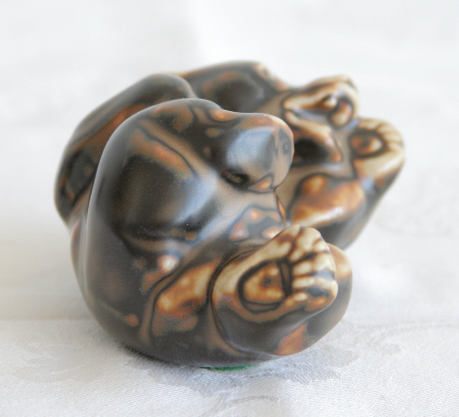 Royal Copenhagen KNUD KYHN Sung Glazed Stoneware Bear Cub Figurine # 21432 Mollaris.com 