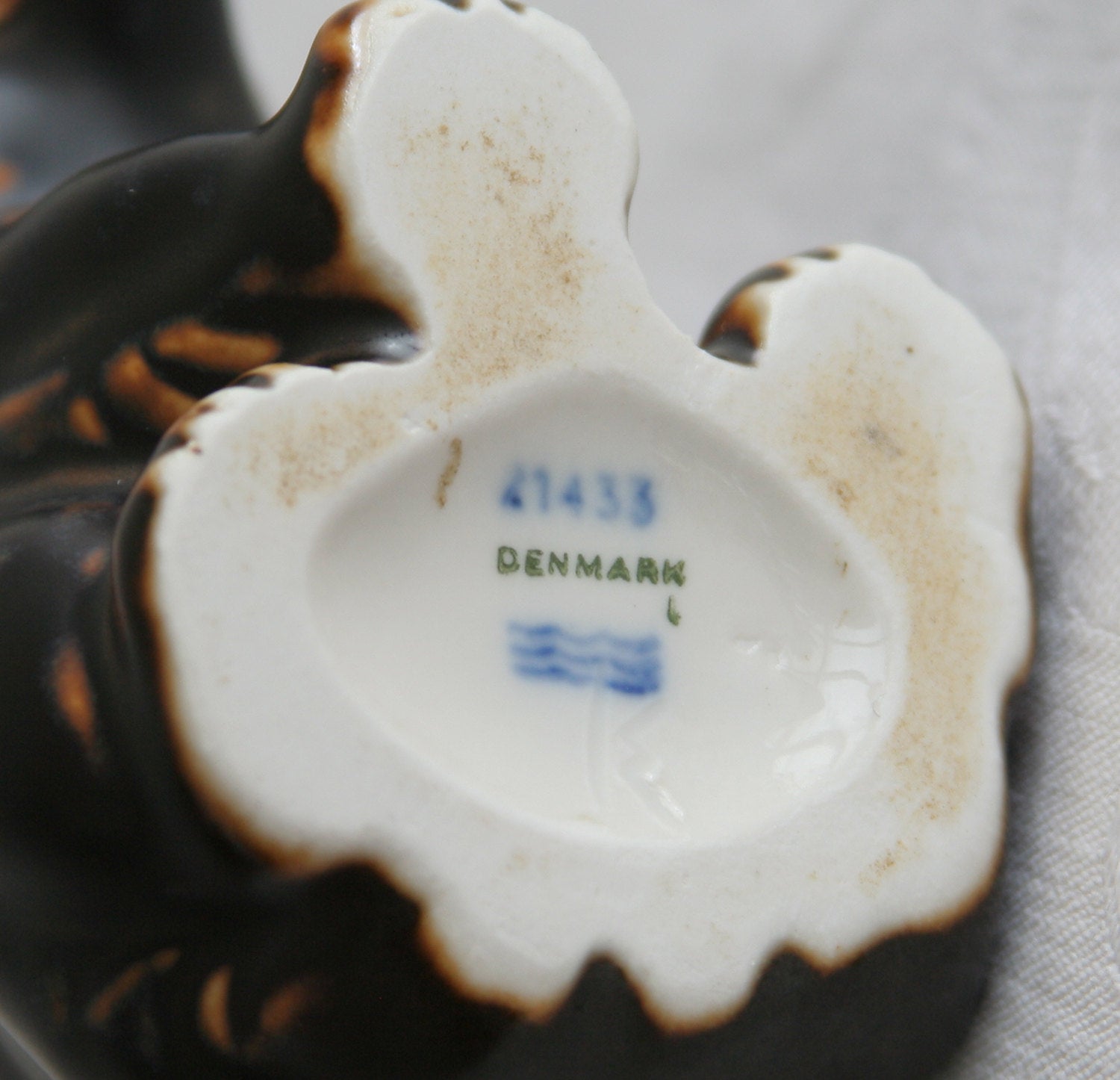 Royal Copenhagen KNUD KYHN Sung Glazed Stoneware Bear Cub Figurine # 21433 Mollaris.com 