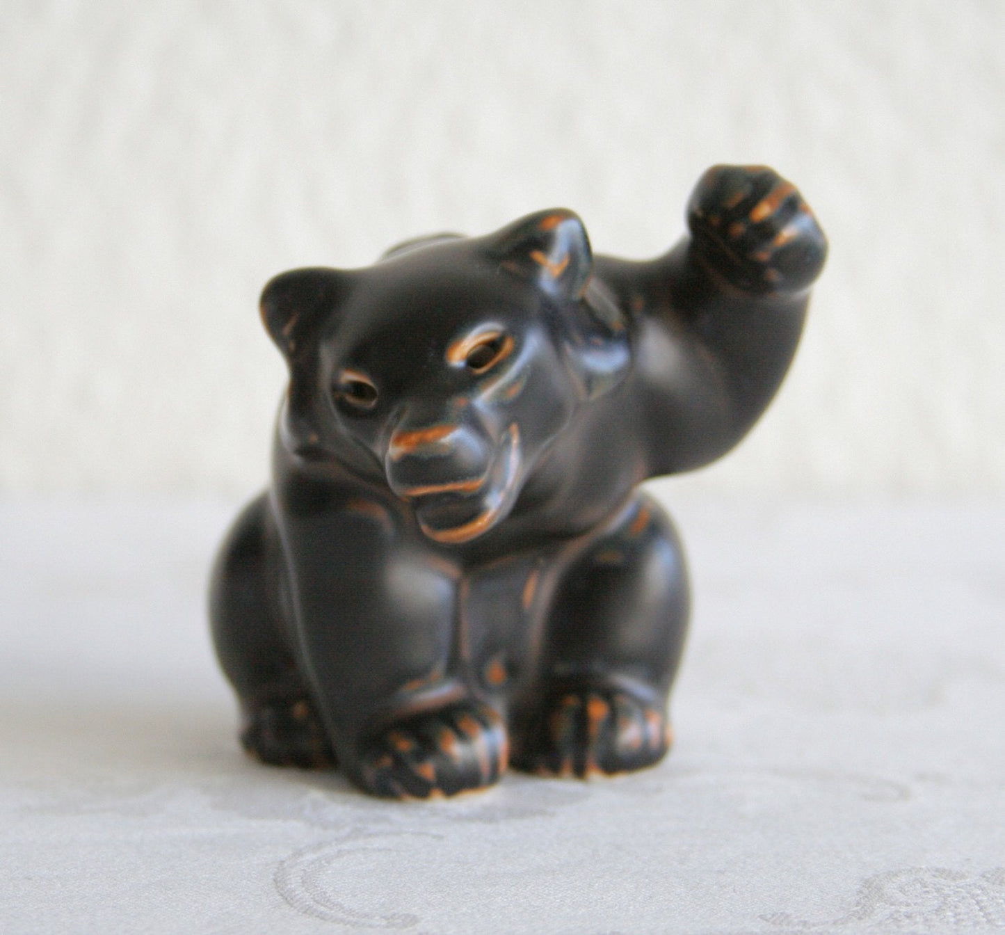 Royal Copenhagen KNUD KYHN Sung Glazed Stoneware Bear Cub Figurine # 21433 Mollaris.com 