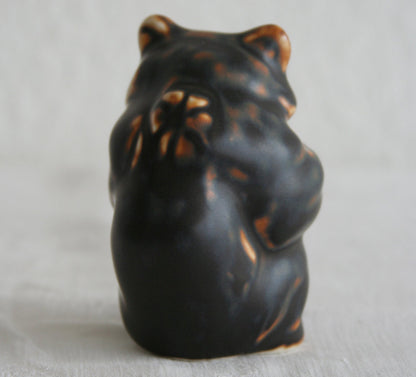 Royal Copenhagen KNUD KYHN Sung Glazed Stoneware Bear Cub Figurine # 21435 Mollaris.com 