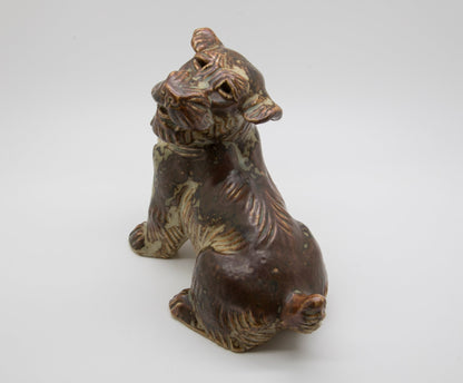 Royal Copenhagen KNUD KYHN Sung Glazed Stoneware Terrier Dog Figurine # 20129 Mollaris.com 