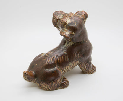 Royal Copenhagen KNUD KYHN Sung Glazed Stoneware Terrier Dog Figurine # 20129 Mollaris.com 