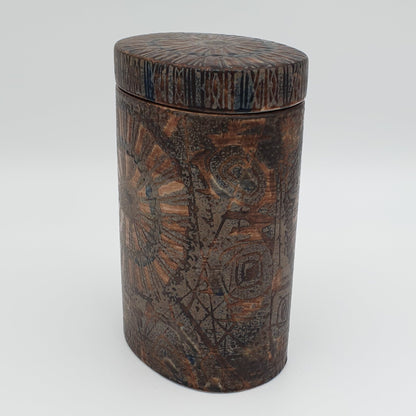Royal Copenhagen NILS THORSSON Tall Baca Faiance Lidded Jar Mollaris.com 