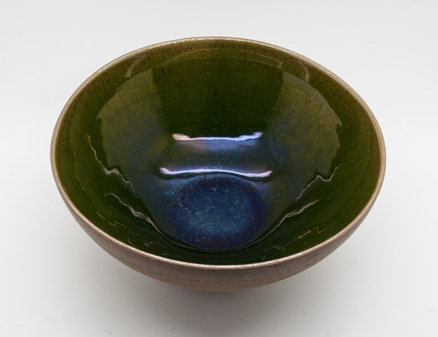STURE G OHLSSON Dark Green Blue Glazed Bowl Mollaris.com 