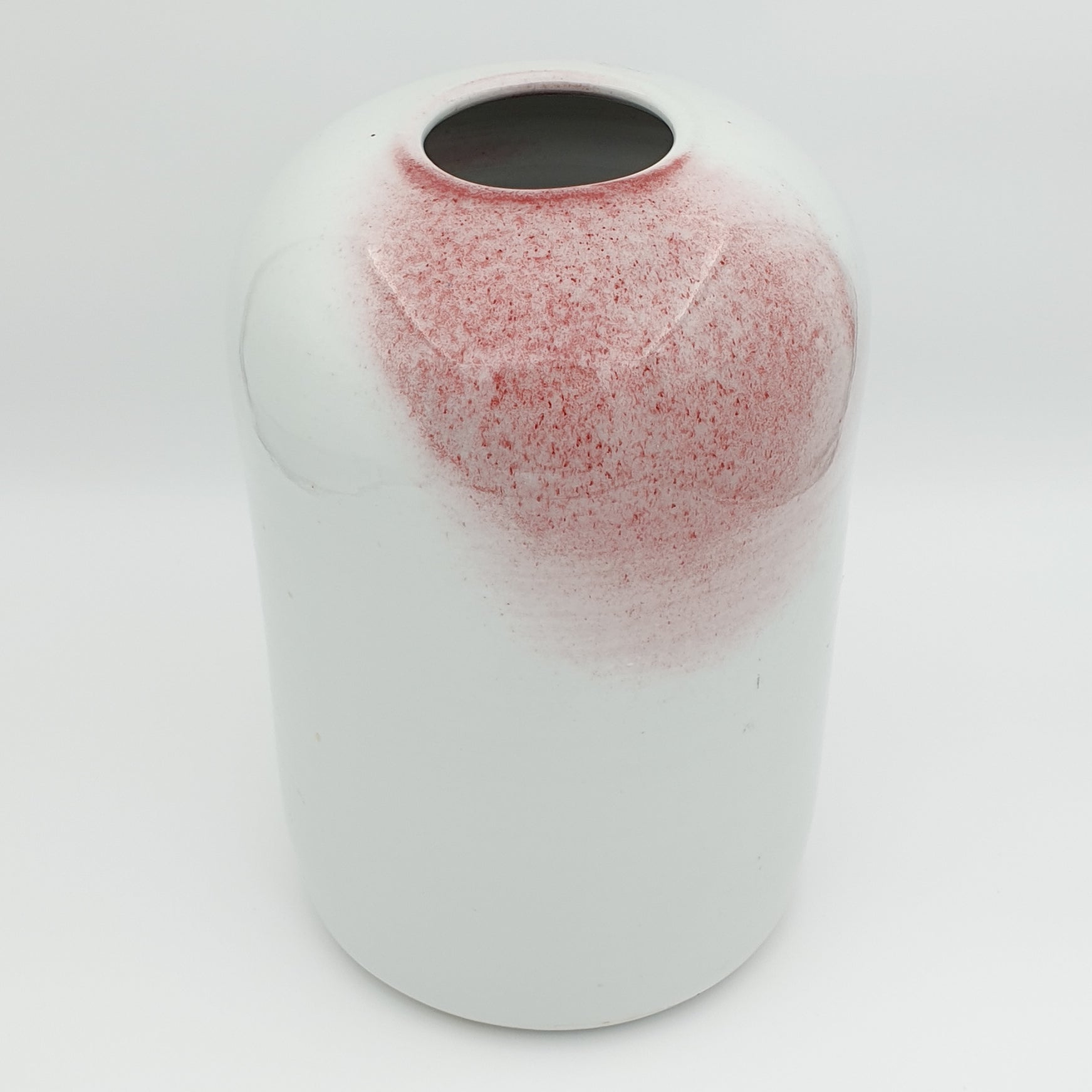TUE POULSEN Contemporary Studio White and Red Mist Glazed Large Porcelain Vase Mollaris.com 