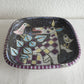 Upsala Ekeby MARI SIMMULSON Cow and Birds Glazed Stoneware Tray Mollaris.com 
