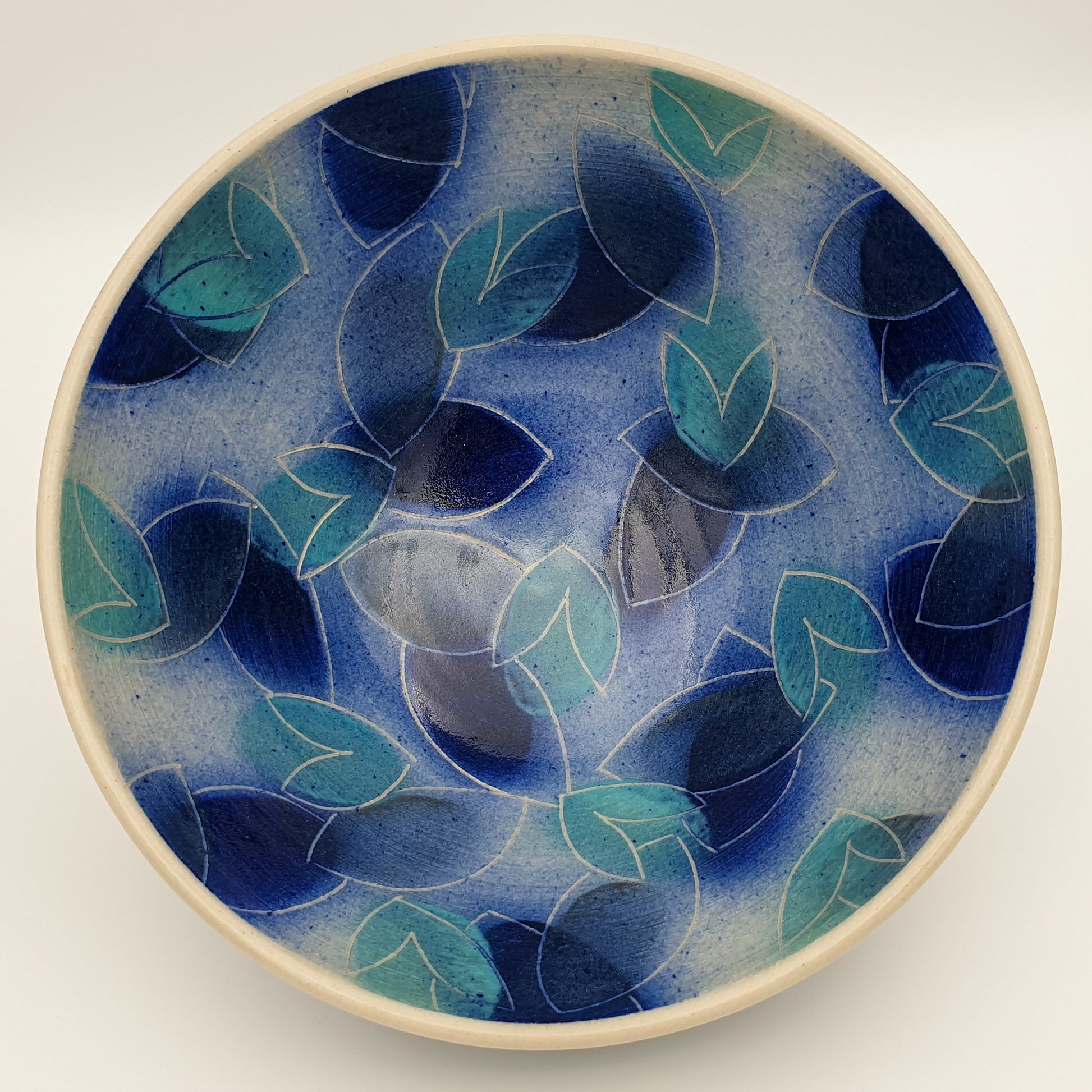 VIBE BERLAND Contemporary Studio Falling Leaves Stoneware Bowl Mollaris.com 