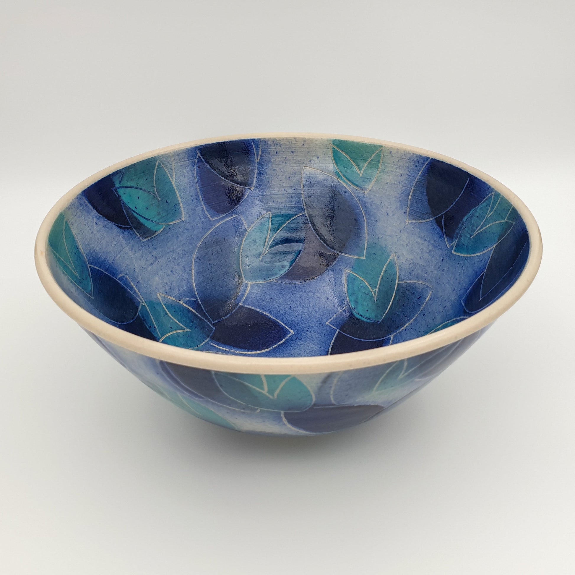 VIBE BERLAND Contemporary Studio Falling Leaves Stoneware Bowl Mollaris.com 