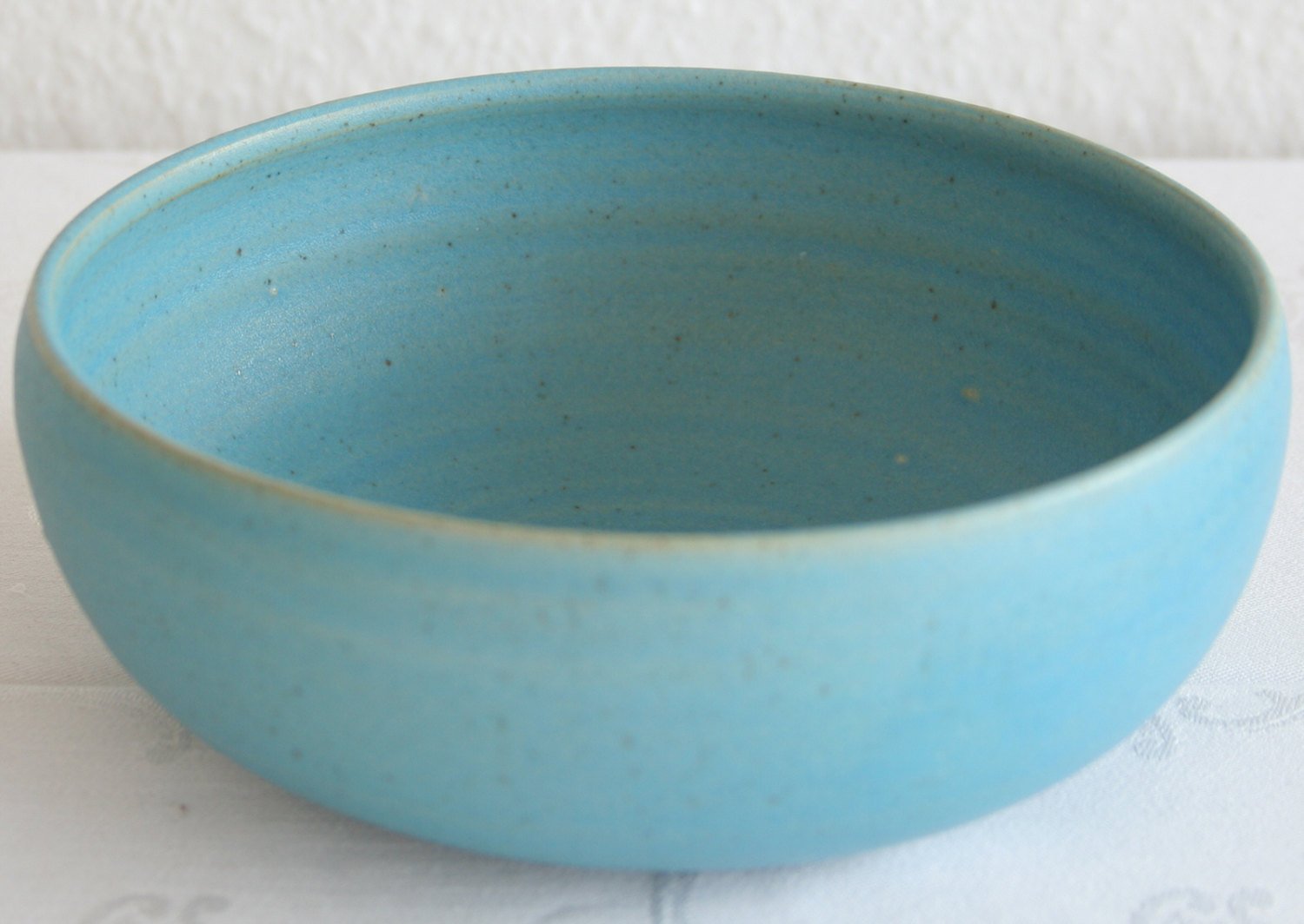 VIBEKE FISCHER Contemporary Turquoise Glazed Ceramic Bowl Mollaris.com 