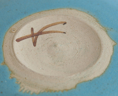 VIBEKE FISCHER Contemporary Turquoise Glazed Ceramic Bowl Mollaris.com 
