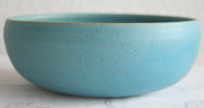 VIBEKE FISCHER Contemporary Turquoise Glazed Ceramic Bowl Mollaris.com 