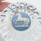 WEDGWOOD White Horse Blue Jasper Cut Crystal Paperweight Mollaris.com 