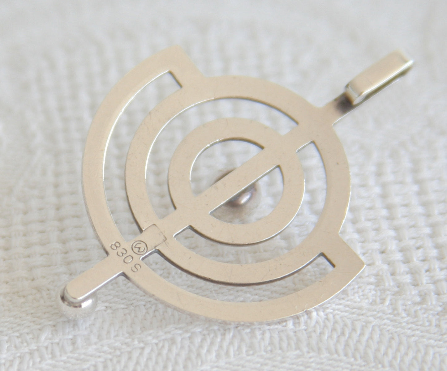 WILLY WINNAESS Modernist Planet Solid Silver (830S) Pendant Mollaris.com 