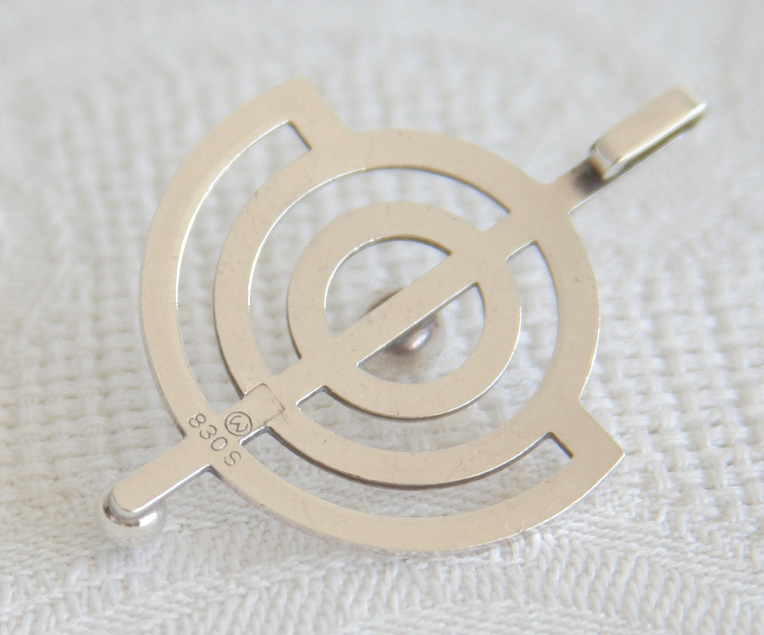 WILLY WINNAESS Modernist Planet Solid Silver (830S) Pendant Mollaris.com 