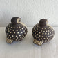 2 x HYLLESTED Holger Jensen Spotted Round Bird Studio Stoneware Figurine Mollaris.com 