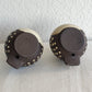 2 x HYLLESTED Holger Jensen Spotted Round Bird Studio Stoneware Figurine Mollaris.com 