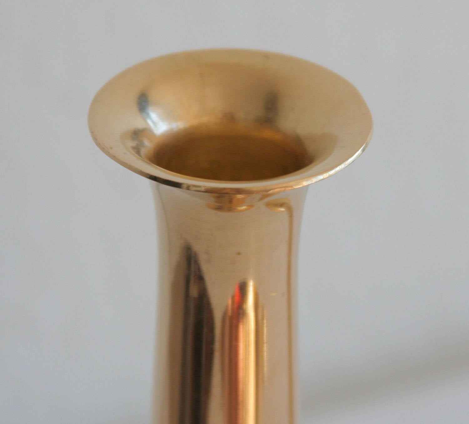 2 x Modernist HANS BØLLING Torben Ørskov FANFARE Solid Brass Candlesticks Mollaris.com 