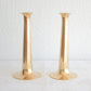 2 x Modernist HANS BØLLING Torben Ørskov FANFARE Solid Brass Candlesticks Mollaris.com 