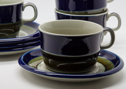 4 x Rörstrand MARIANNE WESTMAN Tableware ELISABETH Tea Cup + Saucer Mollaris.com 